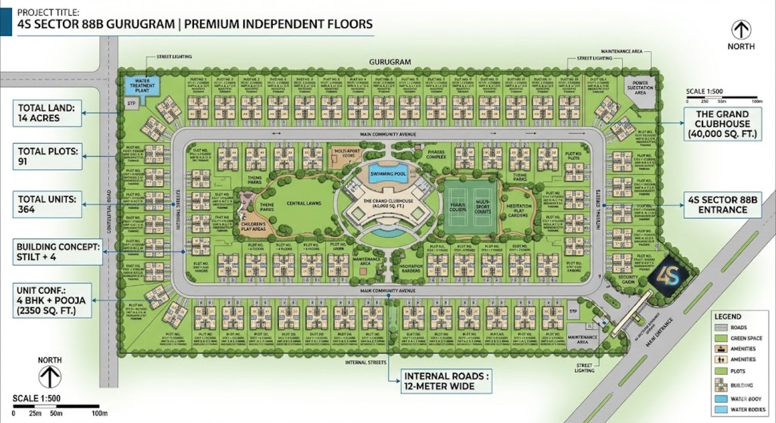 4S Estate Sector 88B master plan